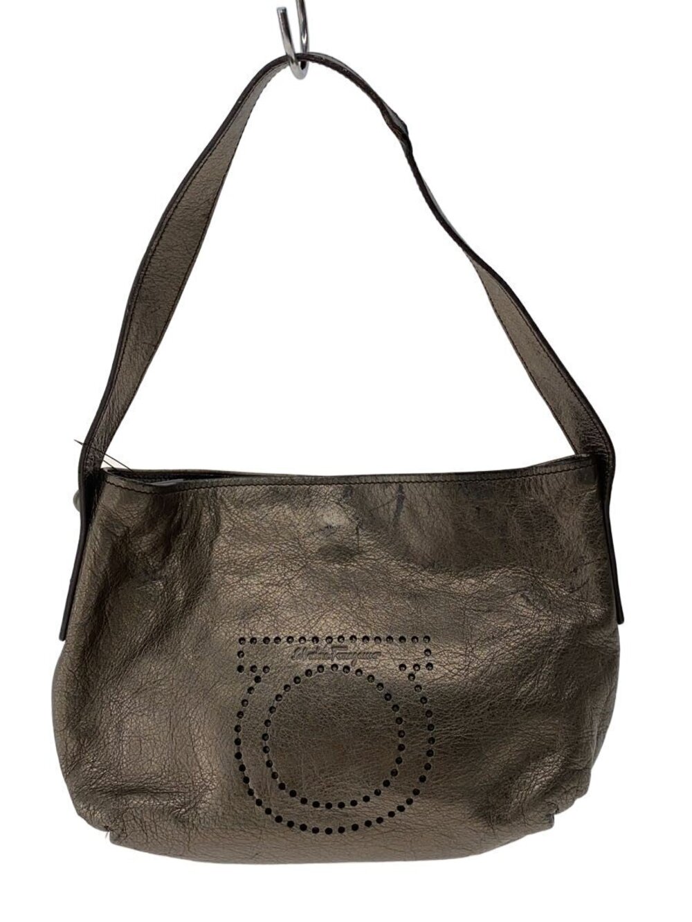 Salvatore Ferragamo Handbag Leather Silver